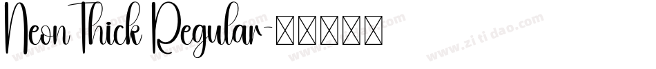 NeonThick Regular字体转换